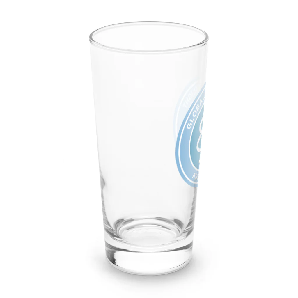 miyakojima_baseのグローバルドローンフライト協会ロゴ Long Sized Water Glass :left