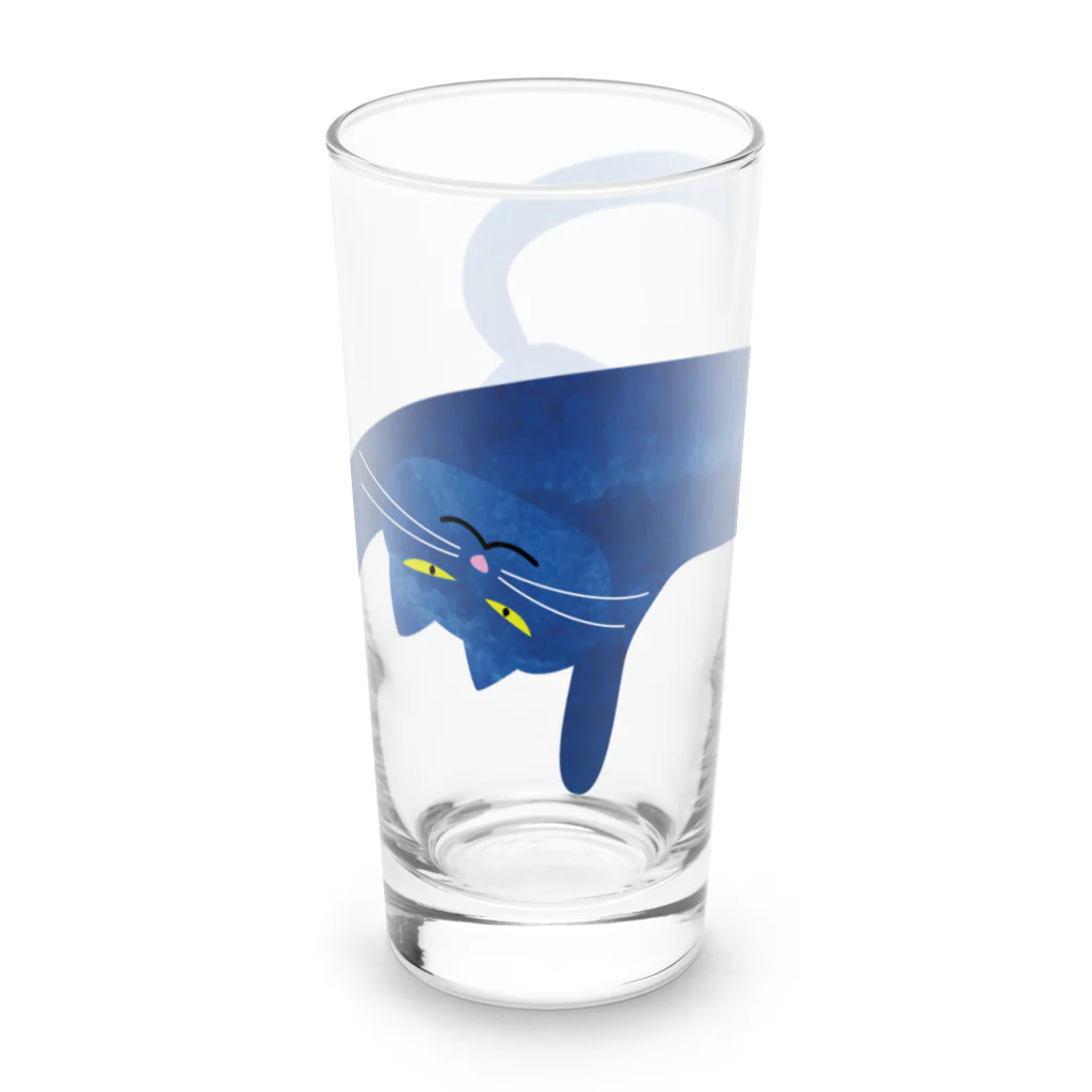 B-catの青い猫シリーズ_のびのび_マグ・グラス Long Sized Water Glass :left
