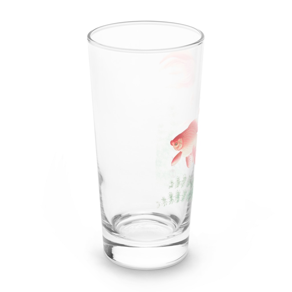 MUGEN ARTの二匹の金魚　小原古邨作品編集　日本のアートTシャツ＆グッズ Long Sized Water Glass :left