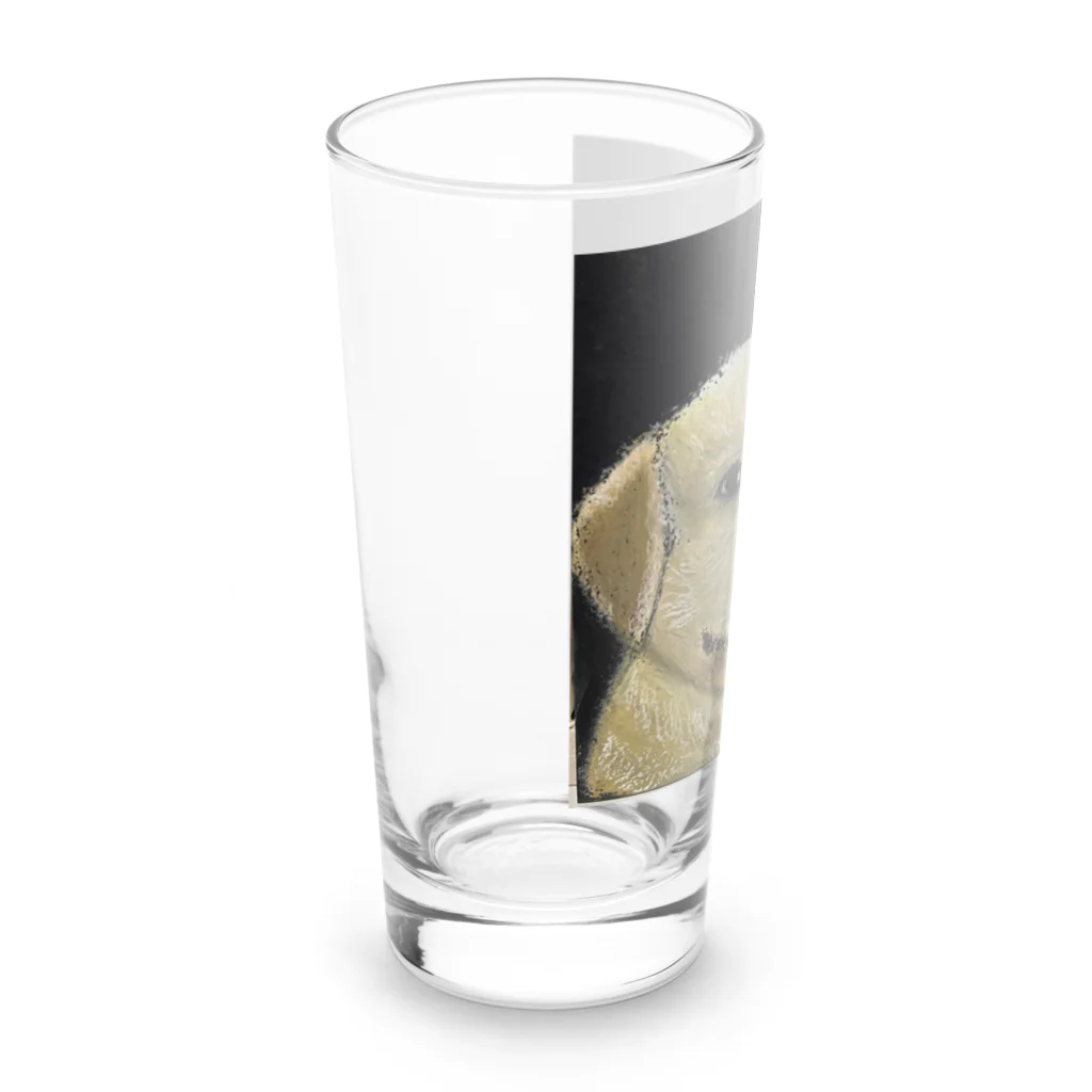チョークアートグッズ😊のチョークアート　子犬🐶 Long Sized Water Glass :left