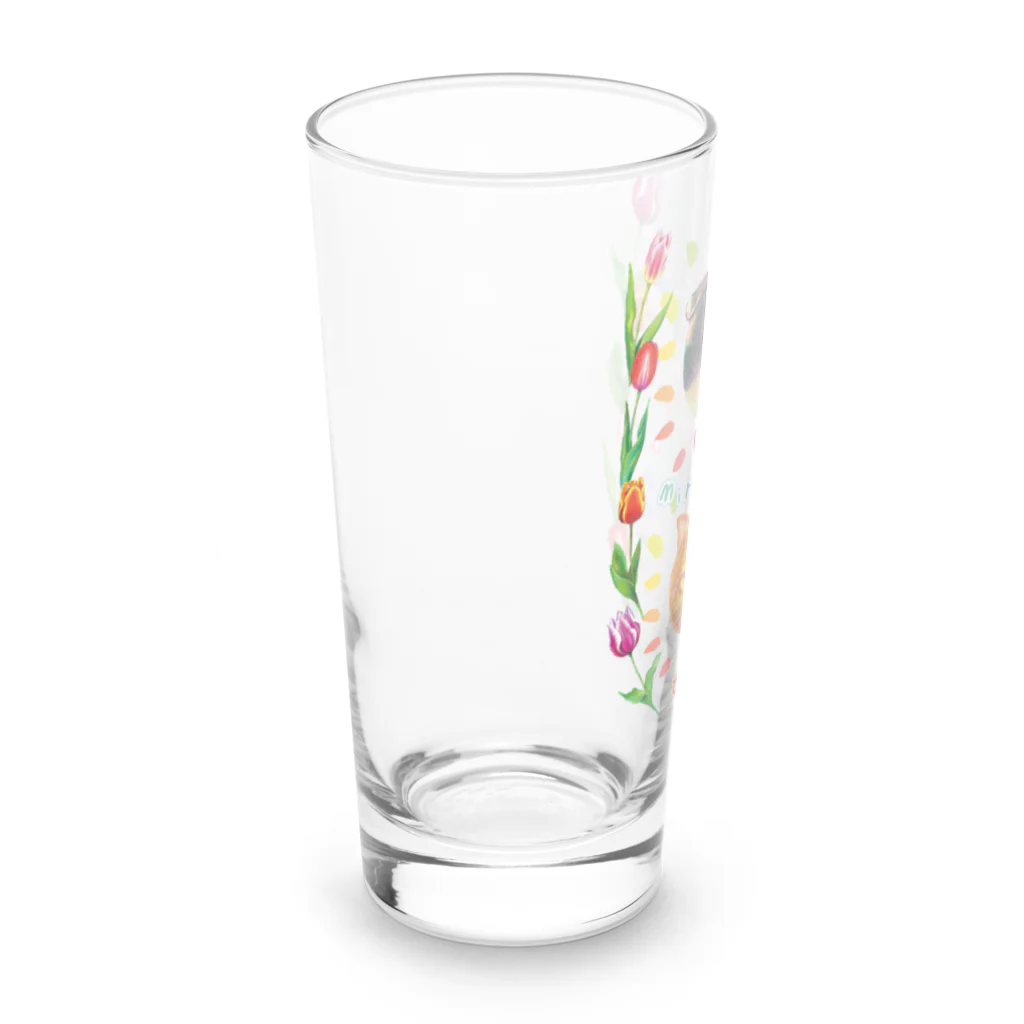 油絵描きの小物売り場の蒲田Loveおにぎりちゃんの愛猫ちゃんズ（グッズ） Long Sized Water Glass :left