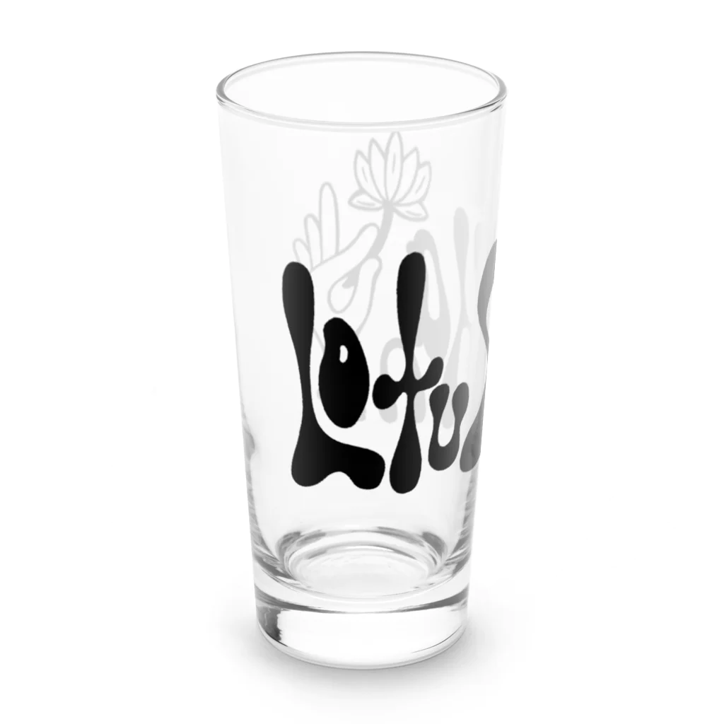 宇宙キャンプのロータス　ハンド　モノトーン Long Sized Water Glass :left