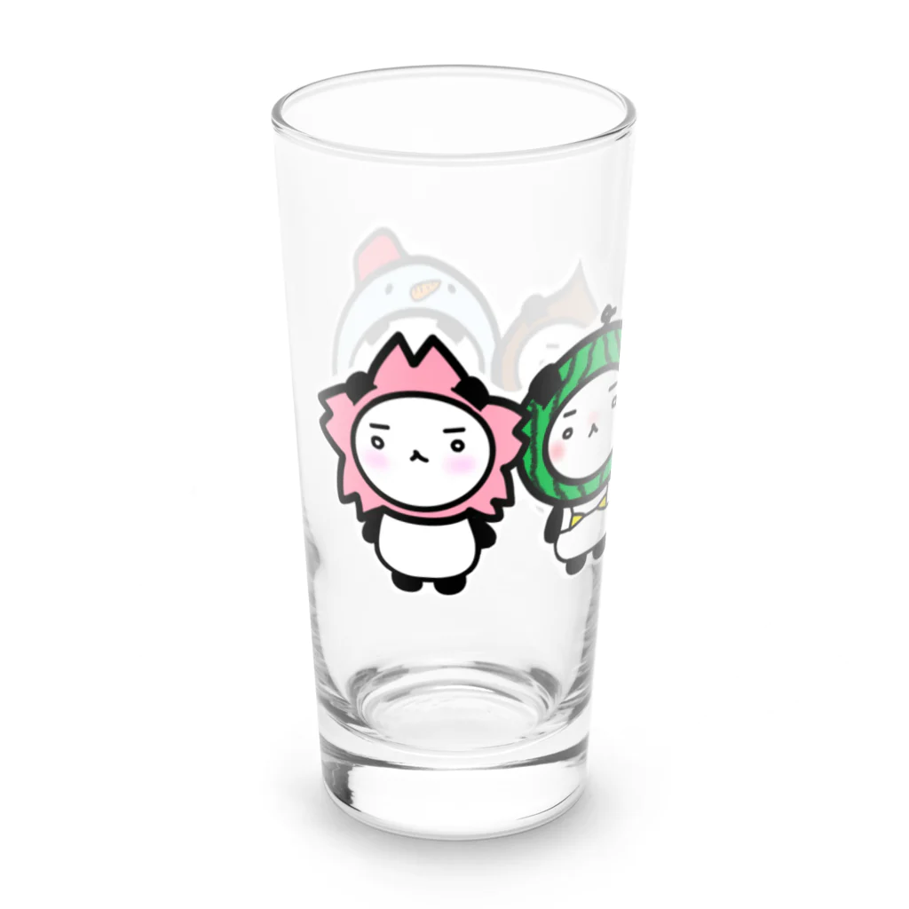 💚ぱなえてんてー💚の春夏秋冬パンダさん Long Sized Water Glass :left