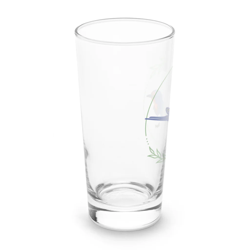 やちよ｜リアル鳥イラストのツバメさん Long Sized Water Glass :left