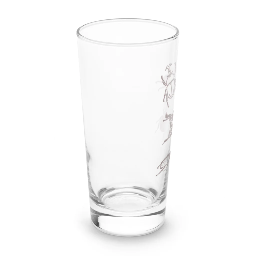 23_drawingのカブトムシとクワガタ Long Sized Water Glass :left
