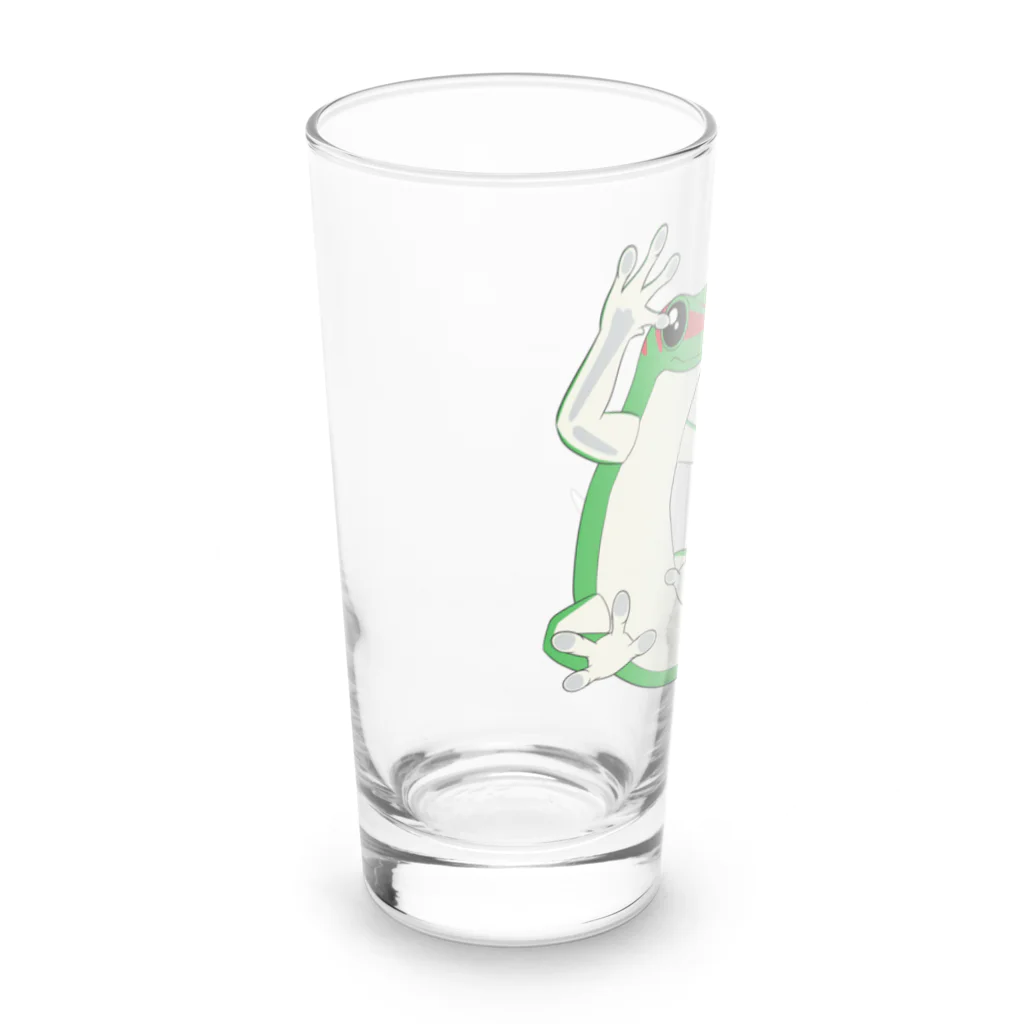 mini gecooperの餌欲しそうにこちらを見つめるグランディスヒルヤモリ Long Sized Water Glass :left