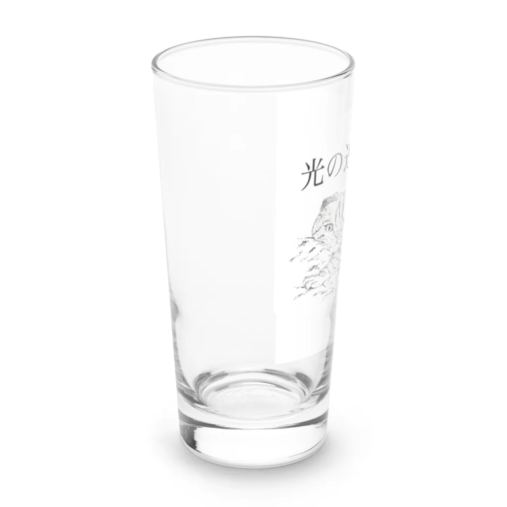 hpk_yummyの光の速さで帰宅する（ネコ） Long Sized Water Glass :left