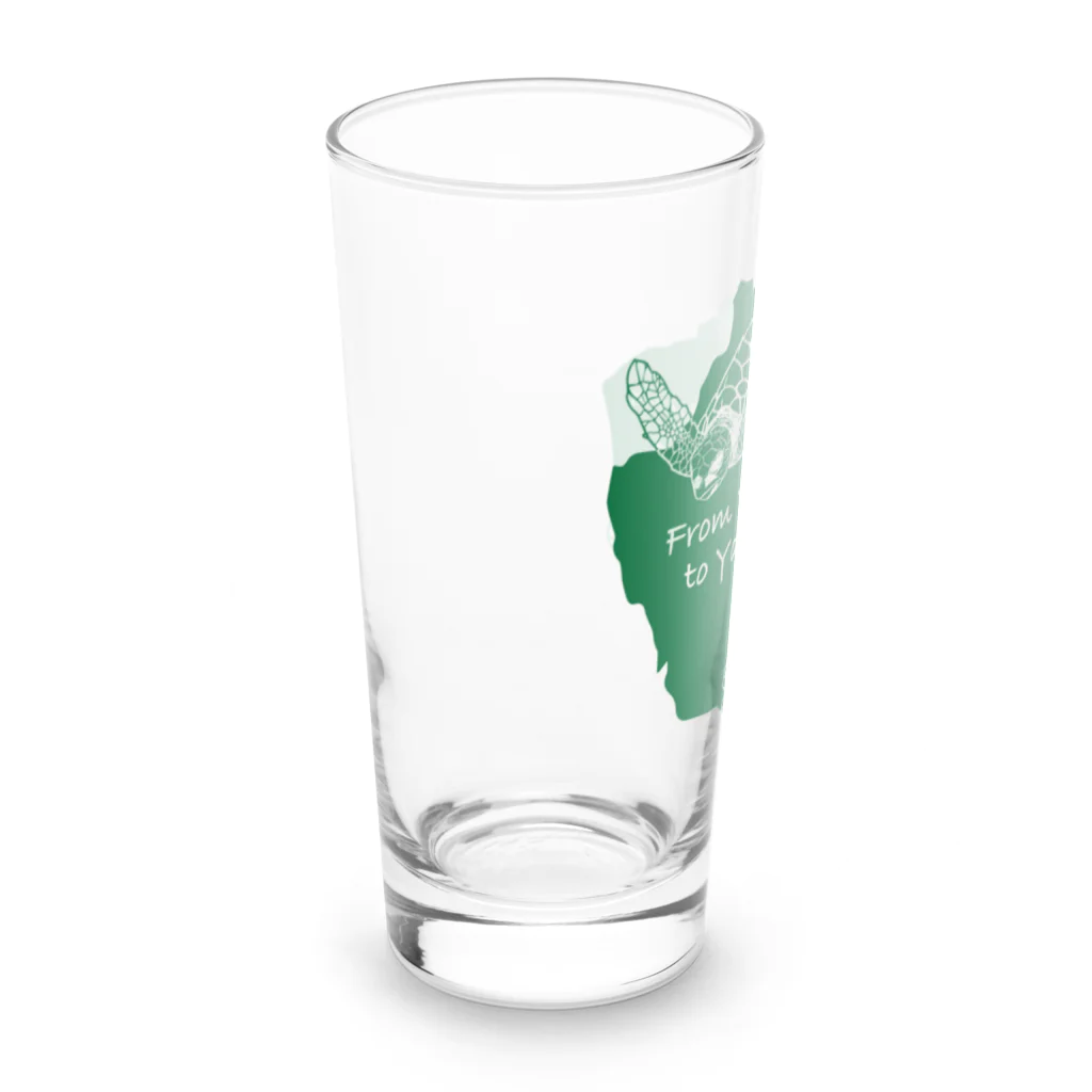 umigamekanのNPO法人 屋久島うみがめ館応援グッズ Long Sized Water Glass :left