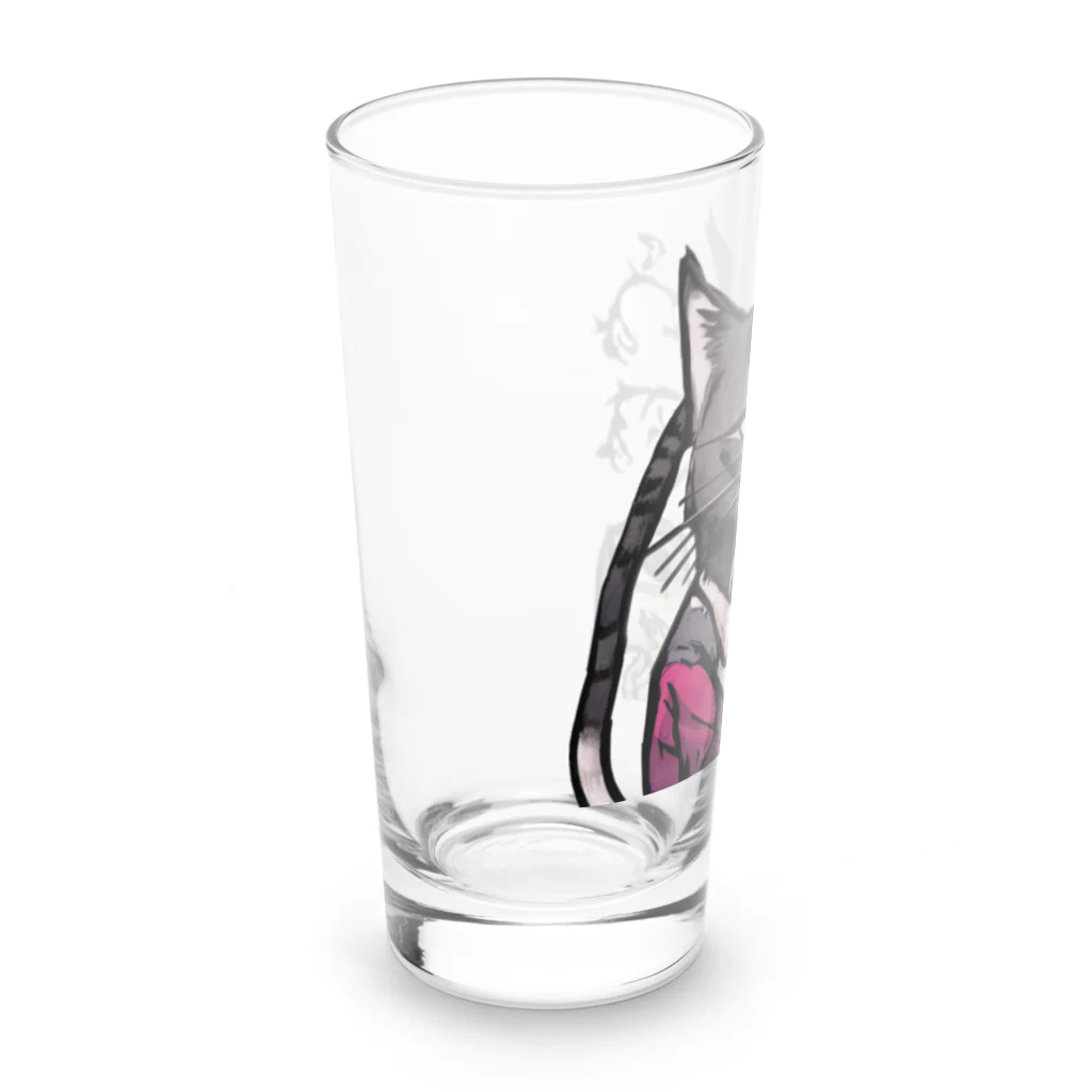 TunaBBQのくつろぐ猫 Long Sized Water Glass :left