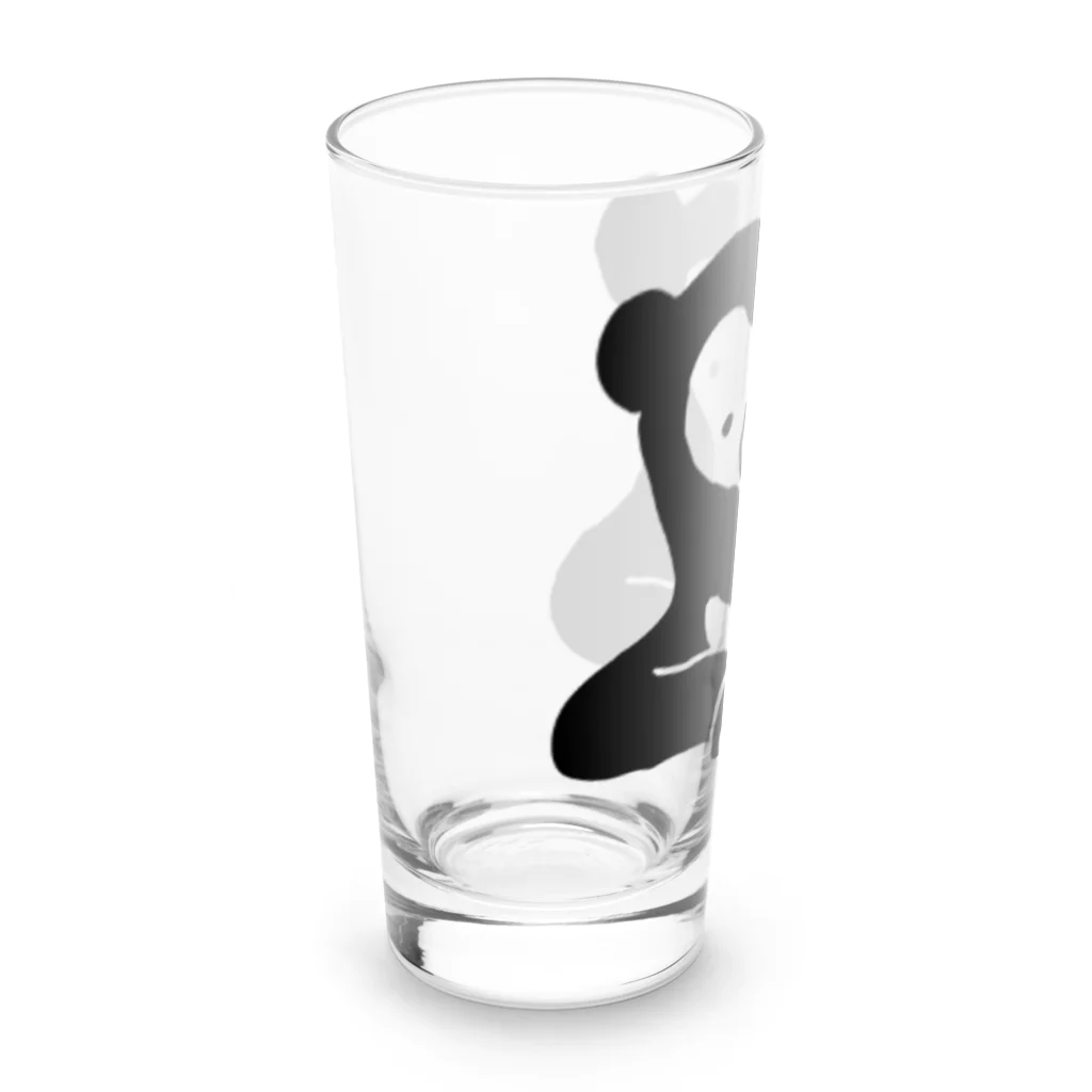 ナラティヴ・ラボ マーケットのくまざわくん（ブラックライン） Long Sized Water Glass :left