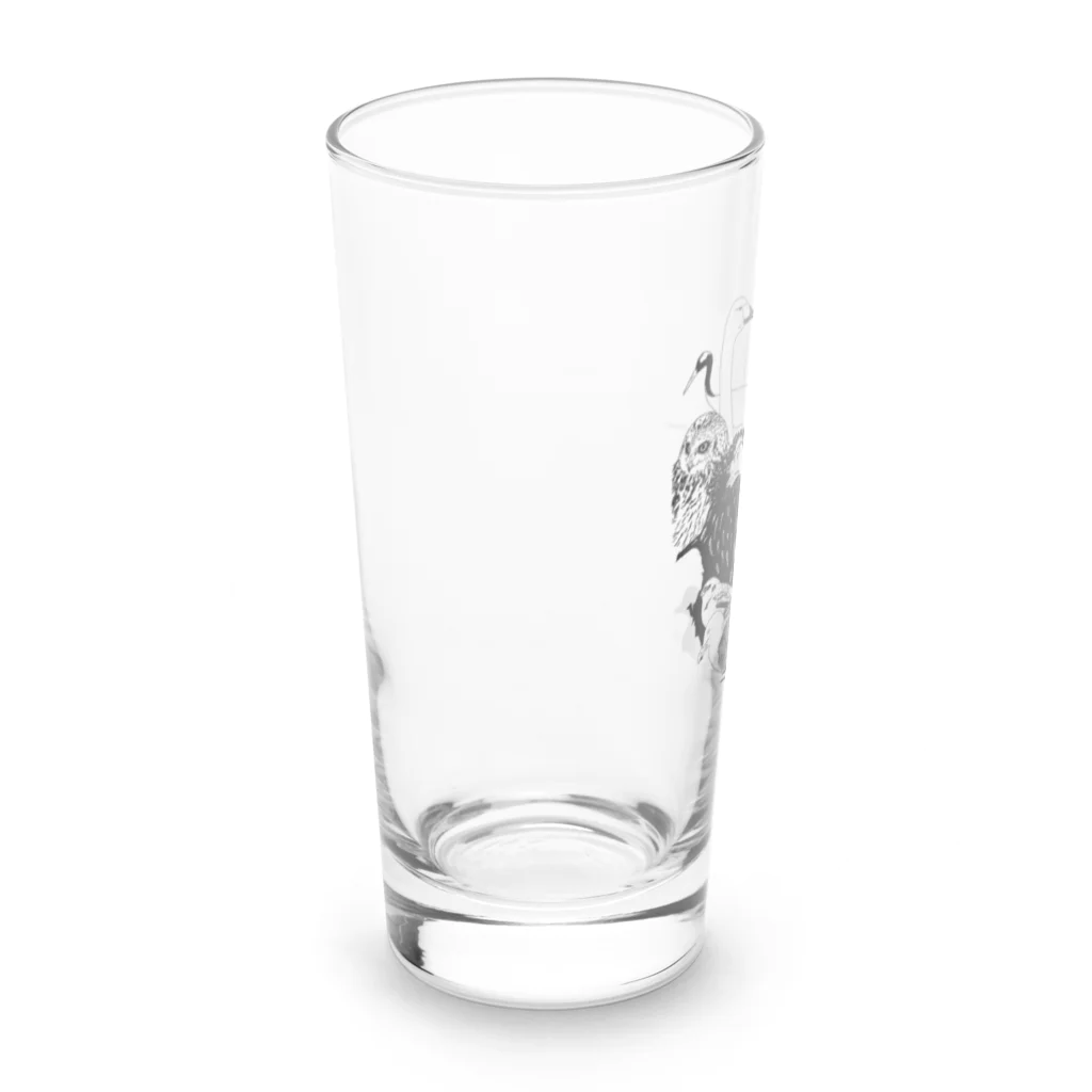 ushidahanatoriの野付半島の野鳥 Long Sized Water Glass :left