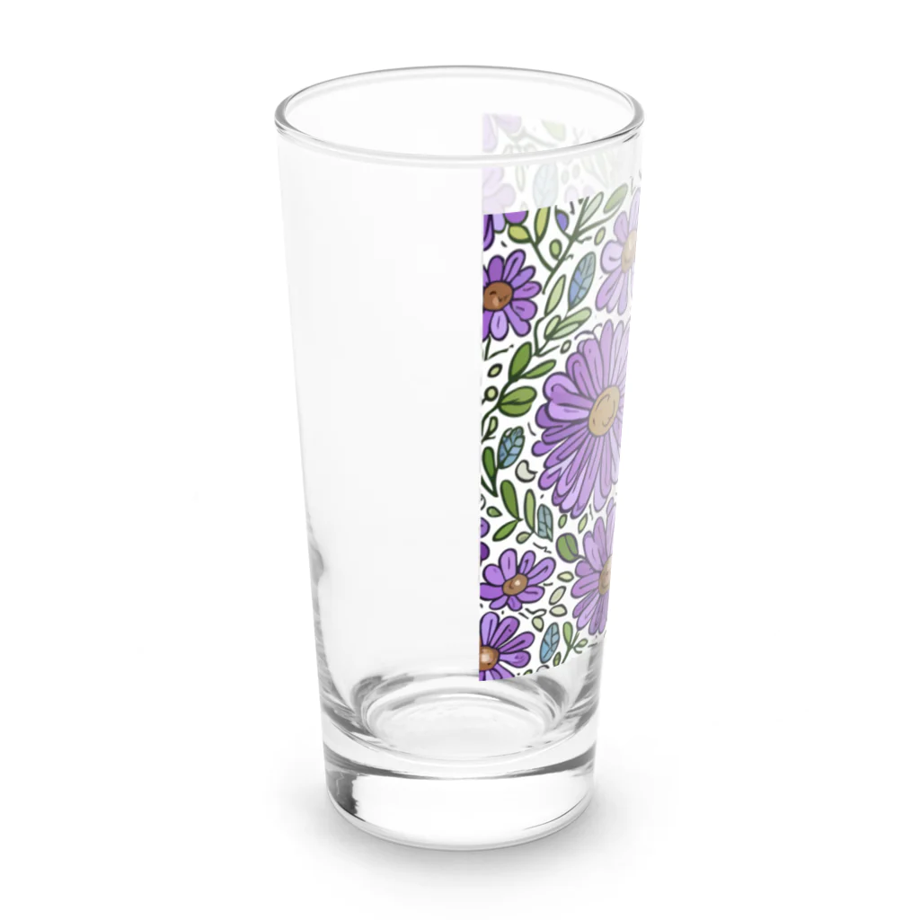 _Anzu_homedecorのフローラル　紫 Long Sized Water Glass :left