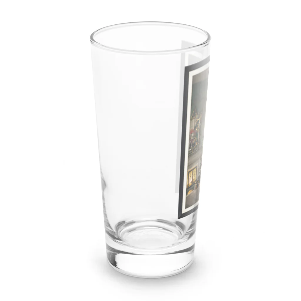 R&N Photographyのカトリーナとポインセチア花｜死者の日・日本のカトリーナ Long Sized Water Glass :left