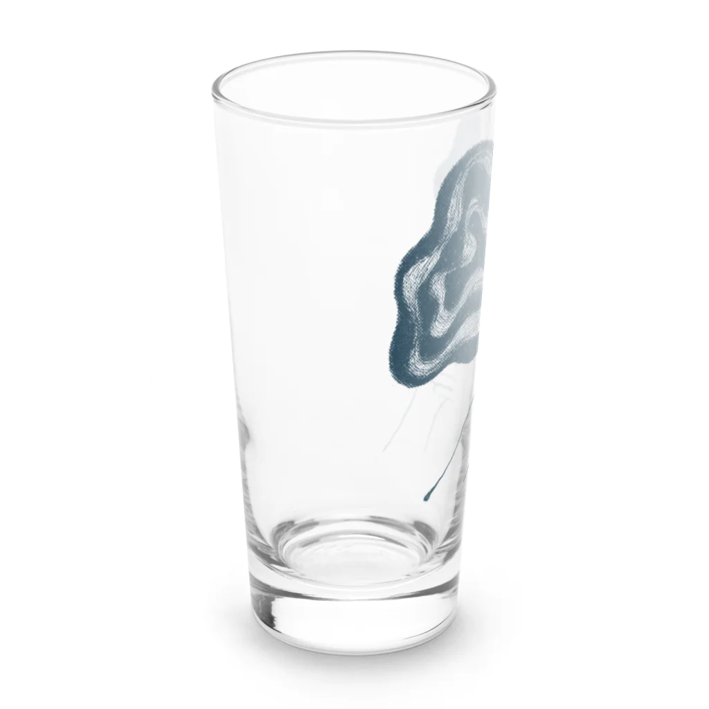 北風のゼリーのモヤるマジック（紺） Long Sized Water Glass :left