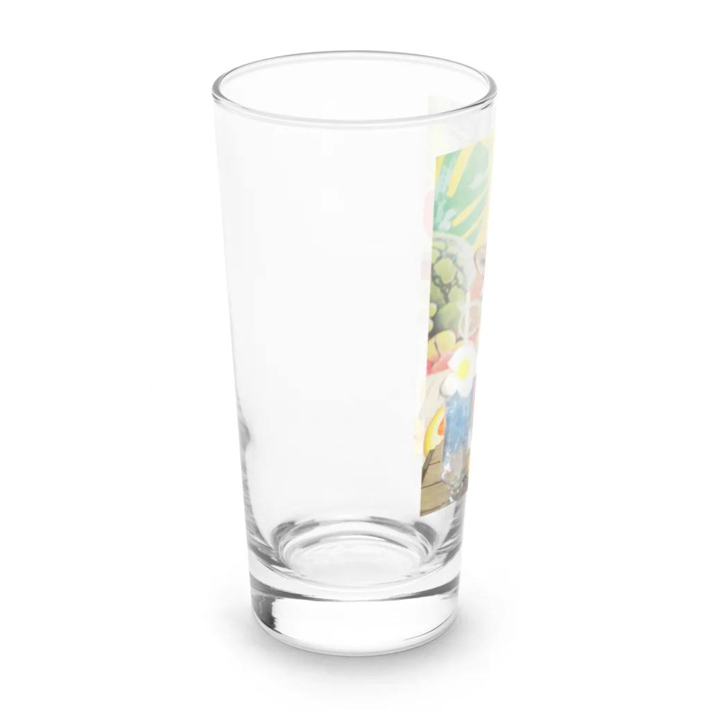 柴犬グッズ専門店 あられ堂の柴犬　真夏のリゾート001 Long Sized Water Glass :left