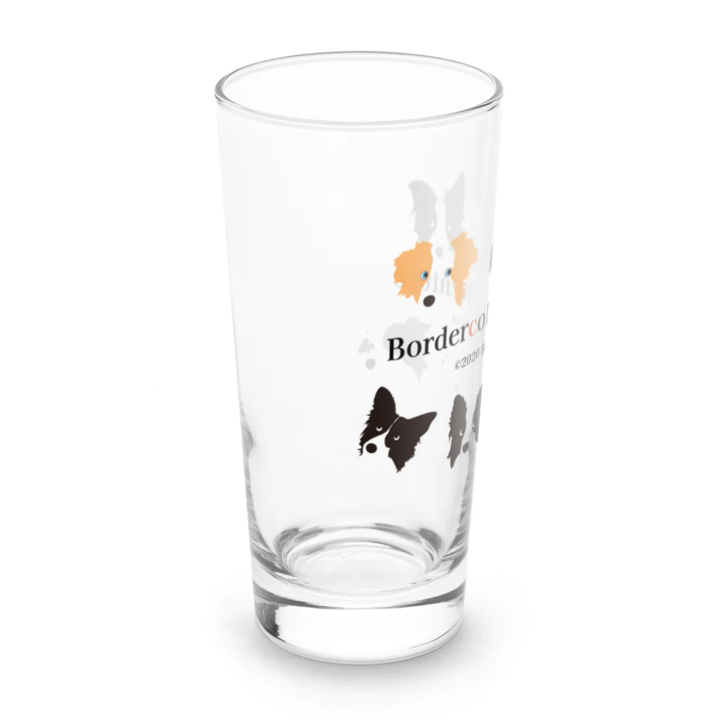 Bordercollie Streetの7 Border Collies-1 Long Sized Water Glass :left