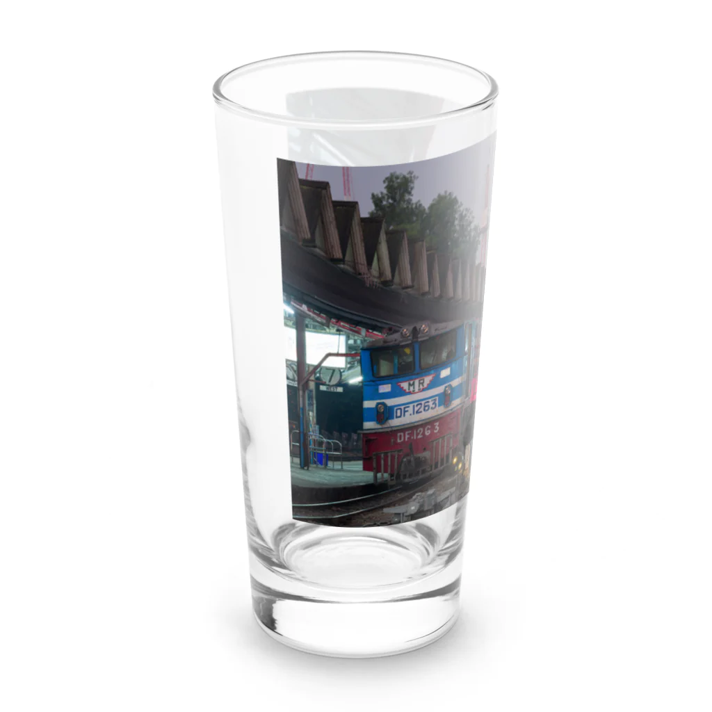 Second_Life_of_Railwaysのミャンマーに譲渡されたキハ11系と現地の客車列車 Long Sized Water Glass :left