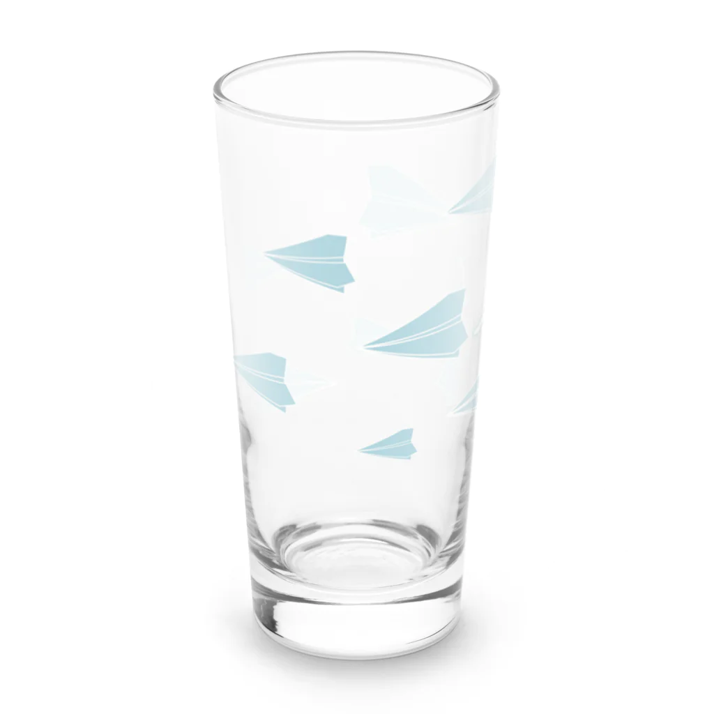 soraの紙飛行機に乗った猫のさぶろう Long Sized Water Glass :left