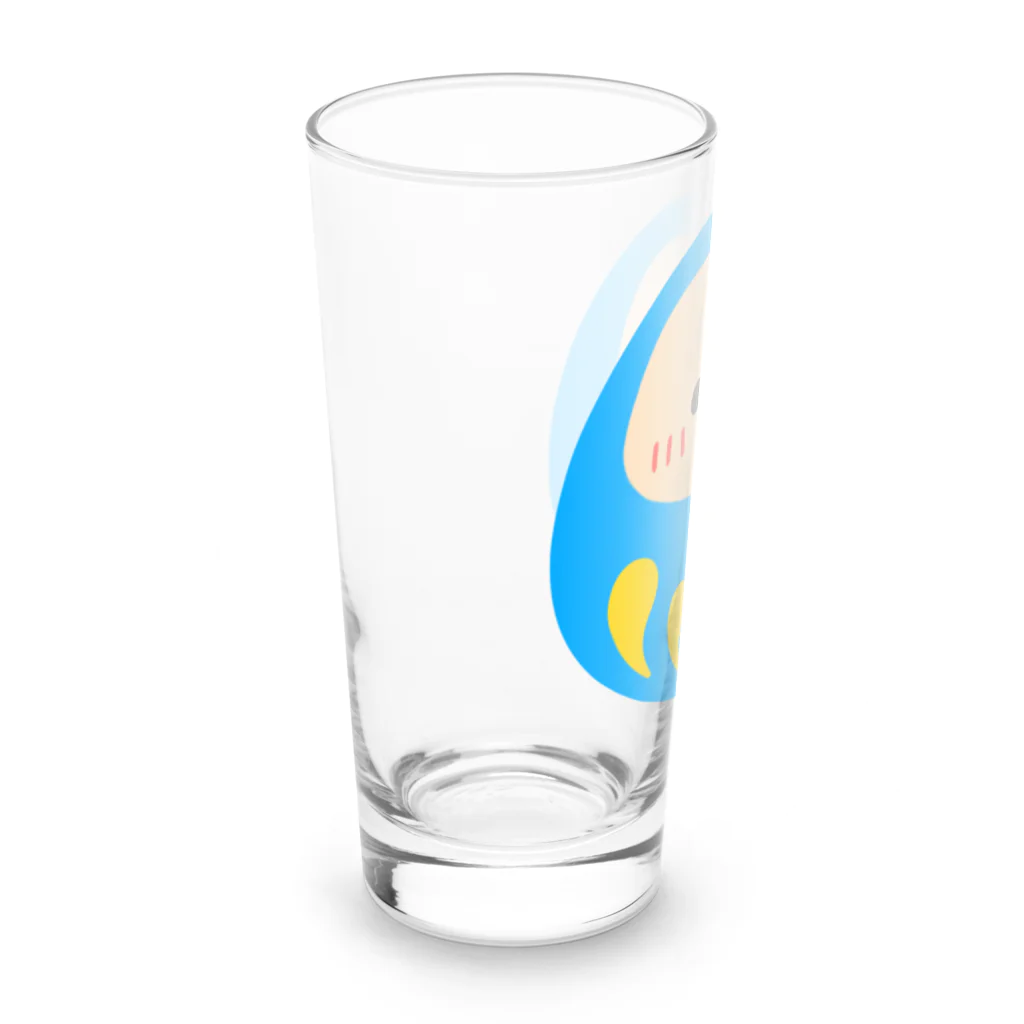 うさのこの青だるま Long Sized Water Glass :left