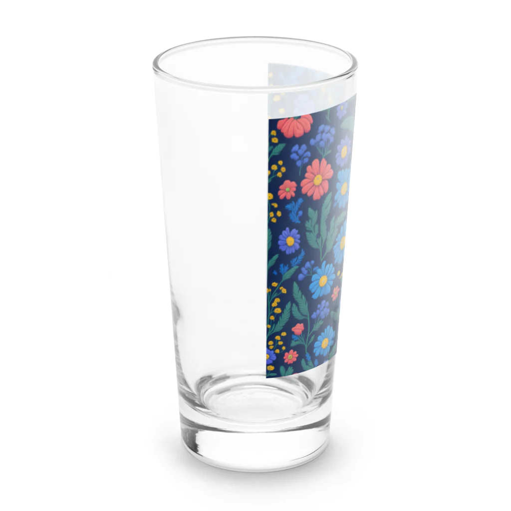 _Anzu_homedecorの3D　花々　ブルー×ピンク Long Sized Water Glass :left