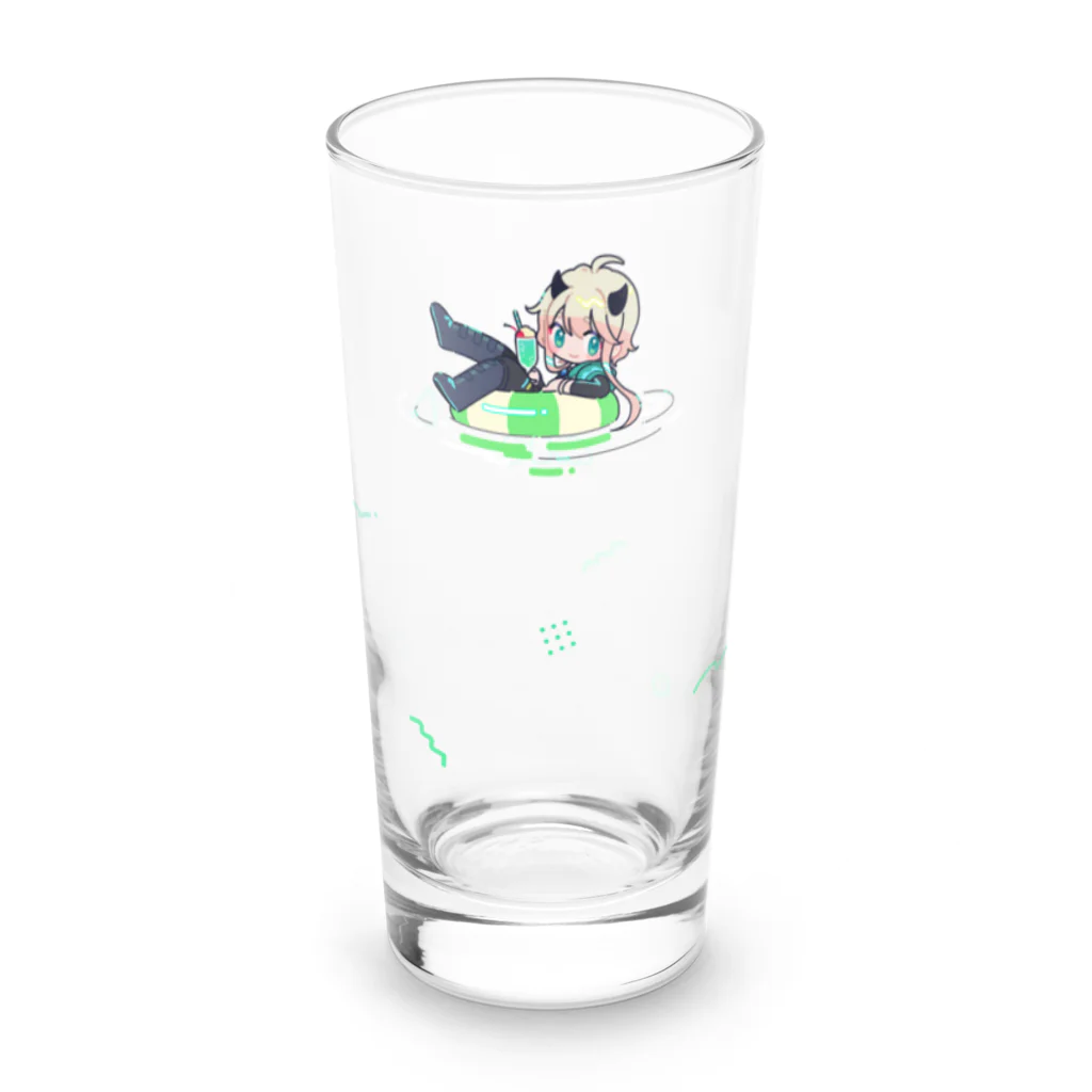 万年E組 めぐ🐥🍴のぷかぷか浮き輪に乗って！ロンググラス Long Sized Water Glass :left