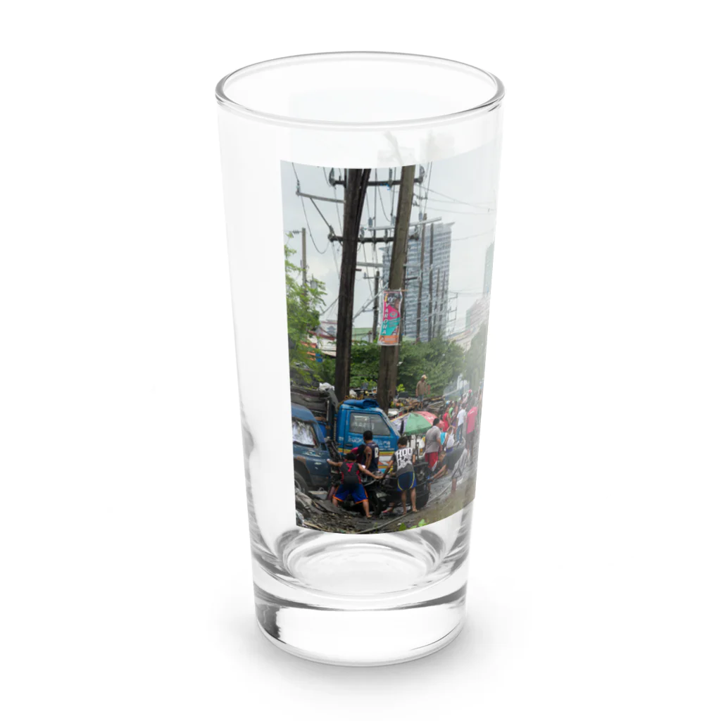 Second_Life_of_Railwaysのフィリピン国鉄の元JR東日本キハ52がスラム街を駆け抜ける Long Sized Water Glass :left