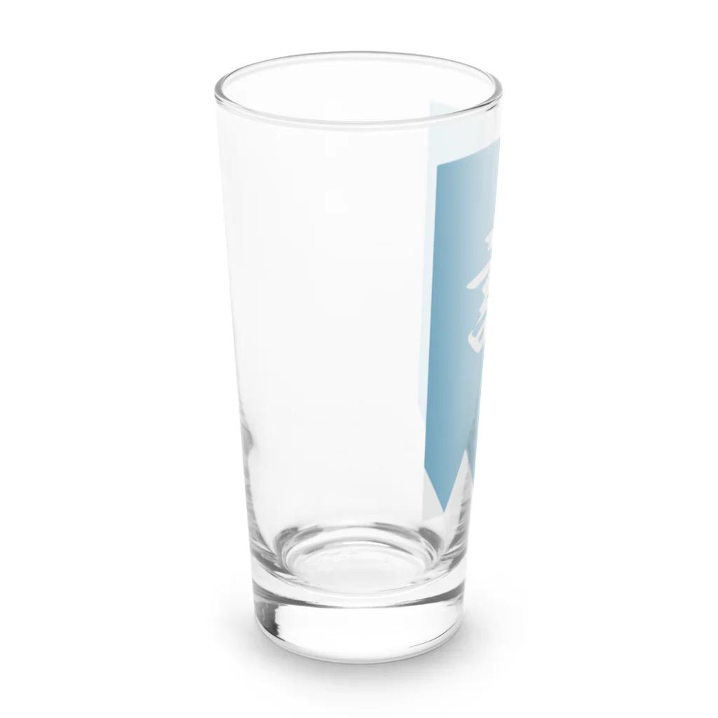 キッズモード某の浅葱色の隊旗 Long Sized Water Glass :left