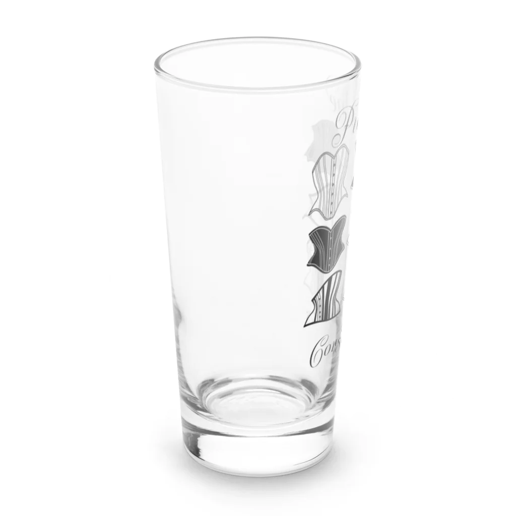 ピュアワン コルセット ワークスのカタログ柄（ブラックライン） Long Sized Water Glass :left