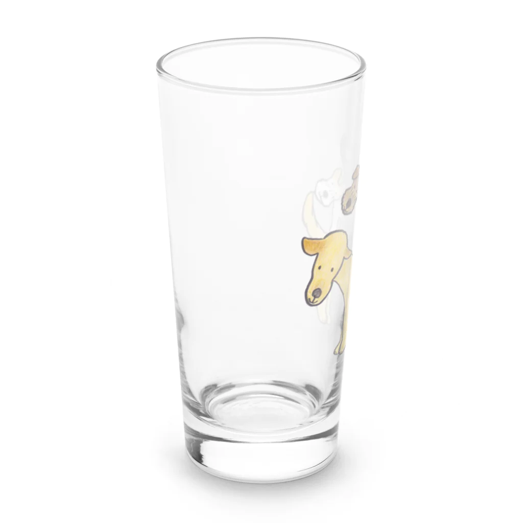 paritoraの仲良し4人組のトーテムポール Long Sized Water Glass :left