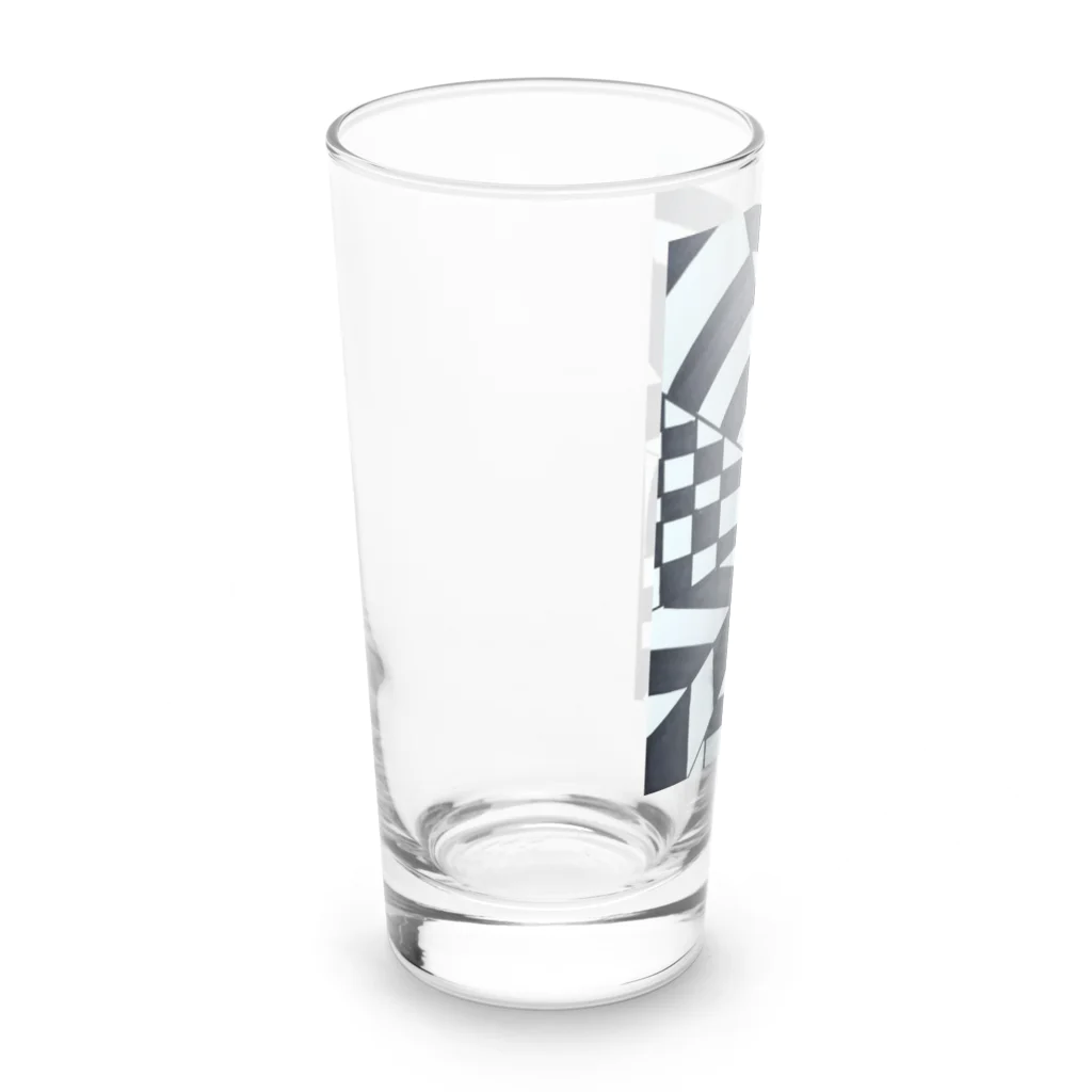 結華の障害者アート 手描きイラスト モノクロ Long Sized Water Glass :left