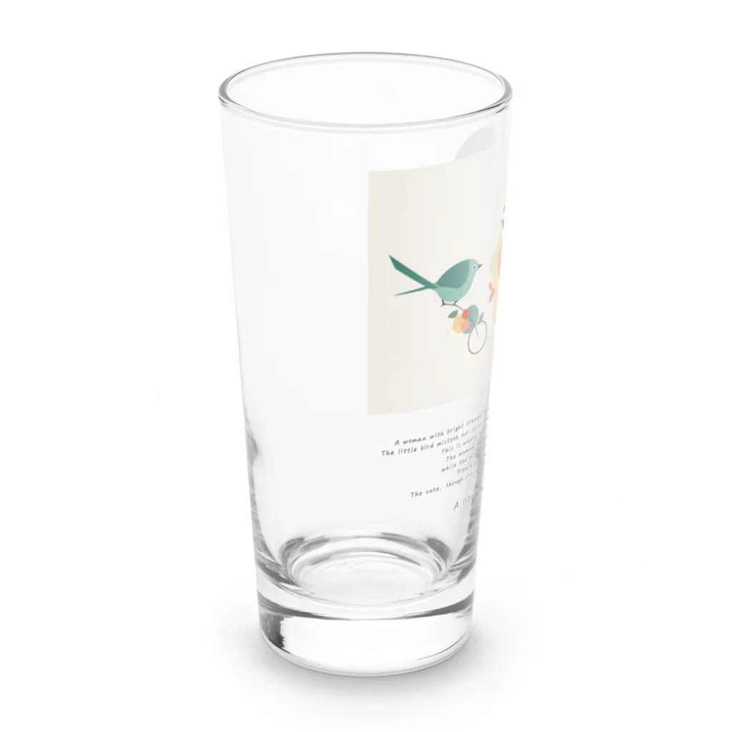 鳥救うSUZURIの『こんなところにオレンジ』【寄付付き商品】 Long Sized Water Glass :left