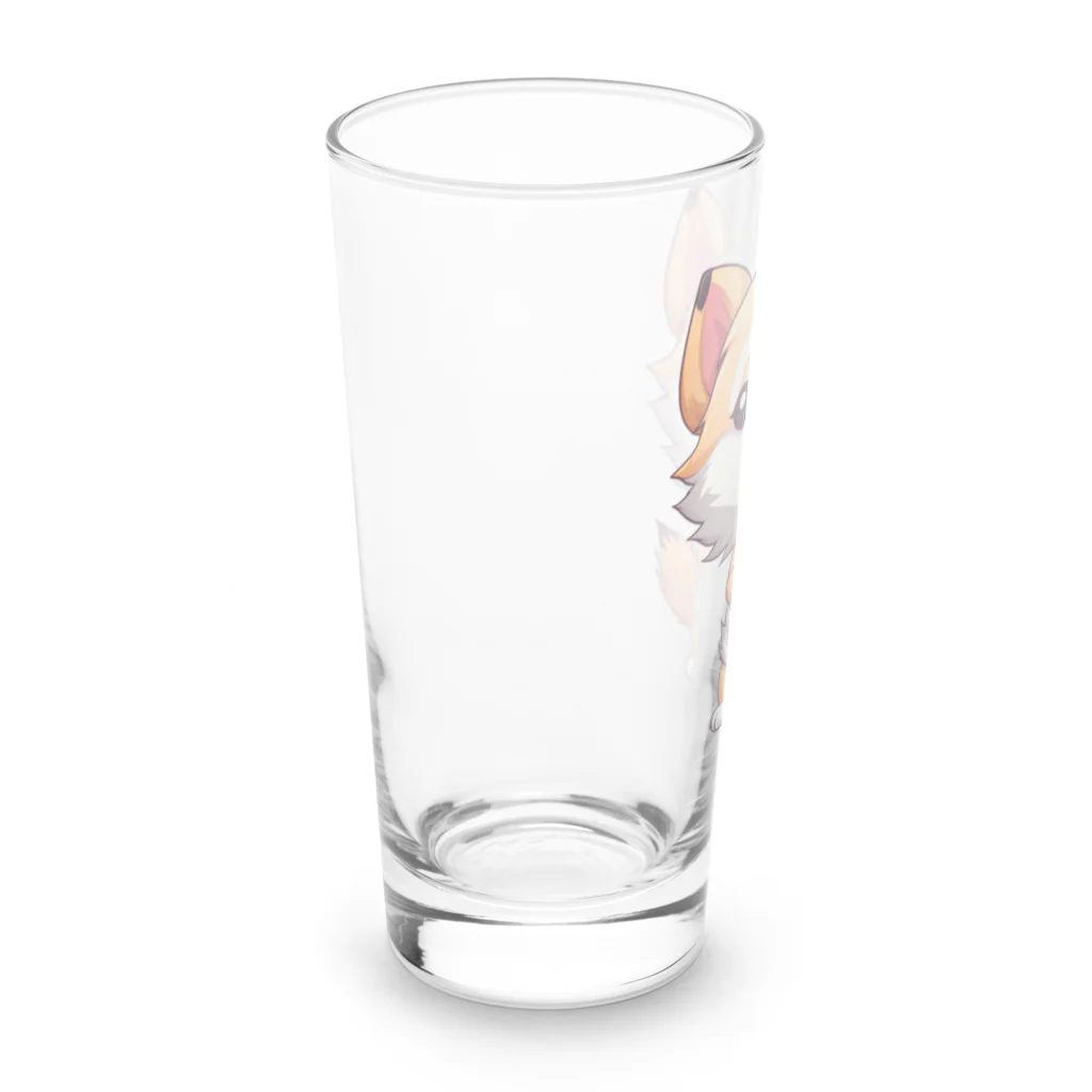 Vasetti_pressの可愛いキツネとマイク Long Sized Water Glass :left