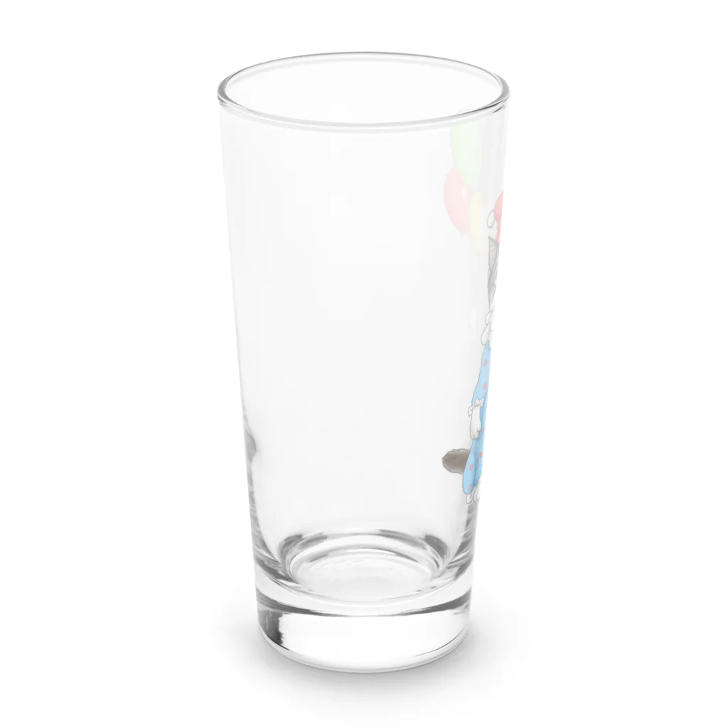 Ａｔｅｌｉｅｒ　Ｈｅｕｒｅｕｘのサーカスにゃんこ　風船ピエロ Long Sized Water Glass :left