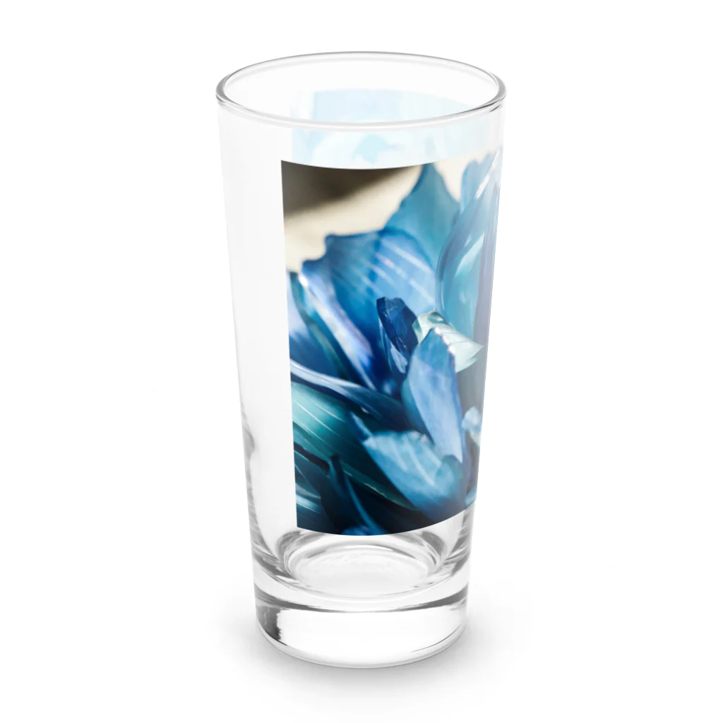 しばさおり jasmine mascotの青い花 ロンググラス左面