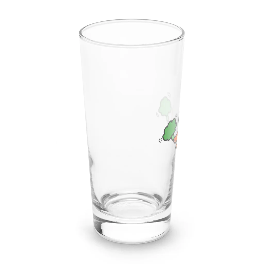 なでしこ@デザインの応援してくれるタコさんウィンナー Long Sized Water Glass :left