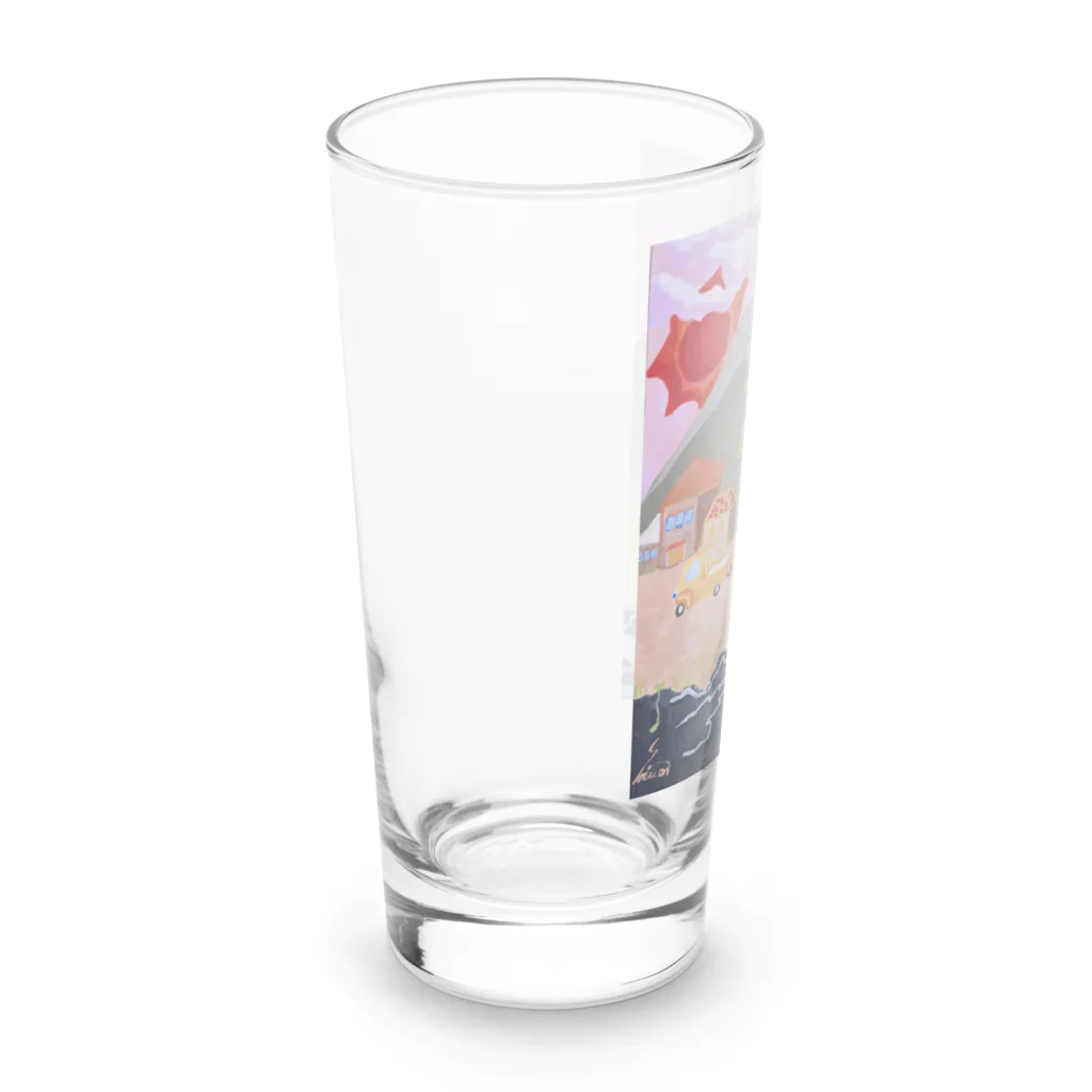 shiwon art worksの葡萄畑　ワインを愛する Long Sized Water Glass :left