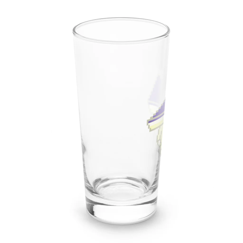 madeath　ちぃずくんのちぃずくん(ブルーベリーレアチーズ) Long Sized Water Glass :left