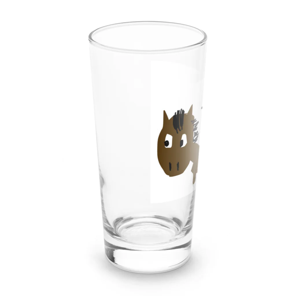 みんなのみすたーさんのお絵描きおうまさん Long Sized Water Glass :left