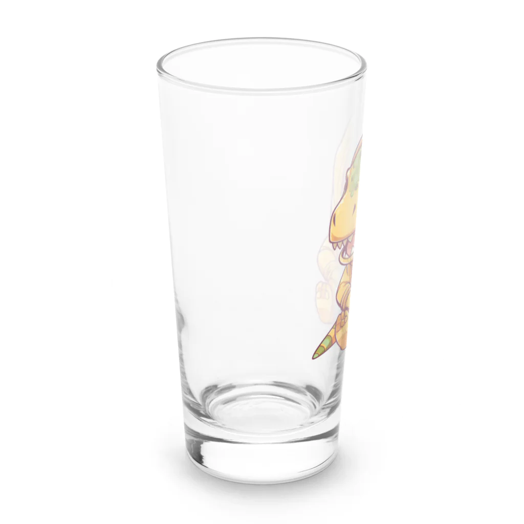 Vasetti_pressのパーカーを着たティラノサウルス Long Sized Water Glass :left