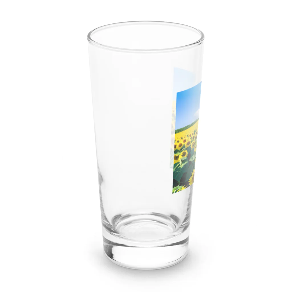 the blue seasonのヒマワリ畑 Long Sized Water Glass :left