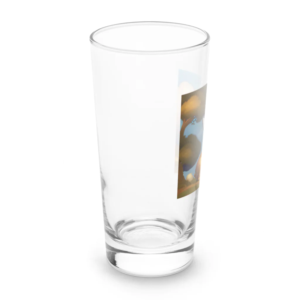 mikkunchamaのかわいいうさぎのイラストグッズ Long Sized Water Glass :left