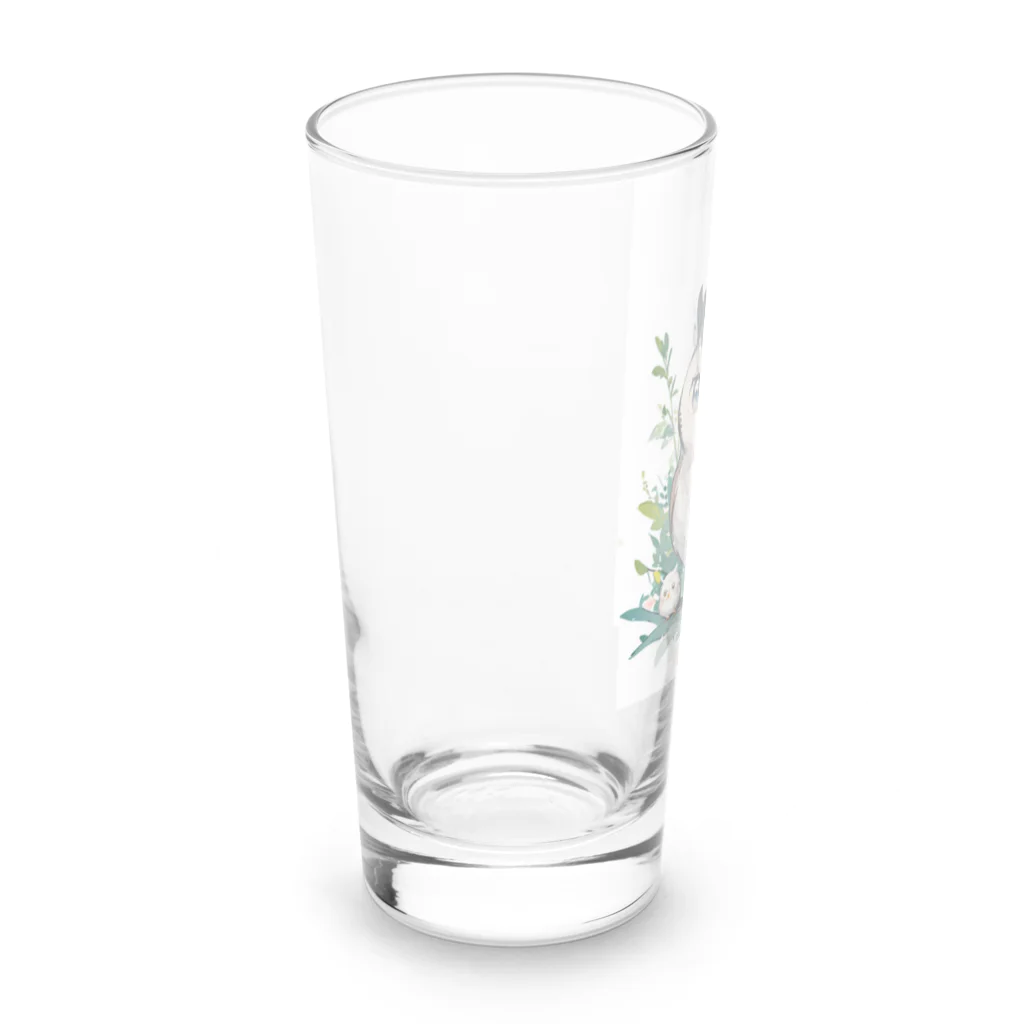 フクロウの森の癒しフクロウ Long Sized Water Glass :left