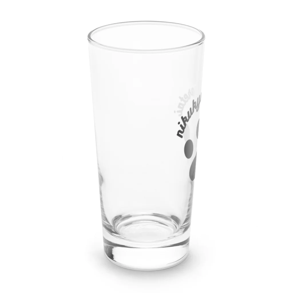 white-bearの肉球に溺れたい　黒 Long Sized Water Glass :left