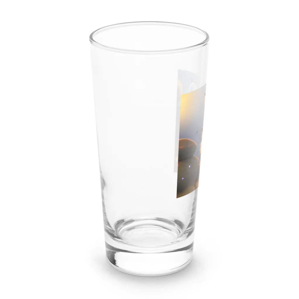 toshiオリジナルshopのフワフワにゃんこのイラストグッズ Long Sized Water Glass :left