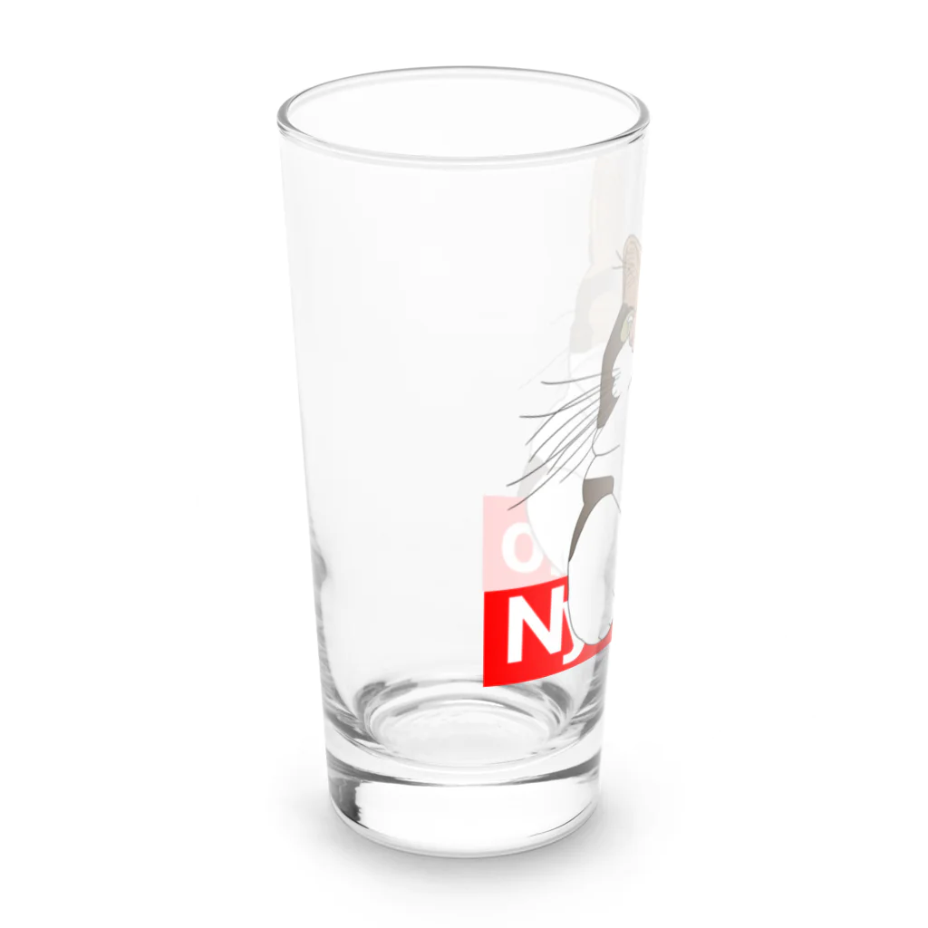 ざっかばらんの見守る"にゃんごろう" Long Sized Water Glass :left