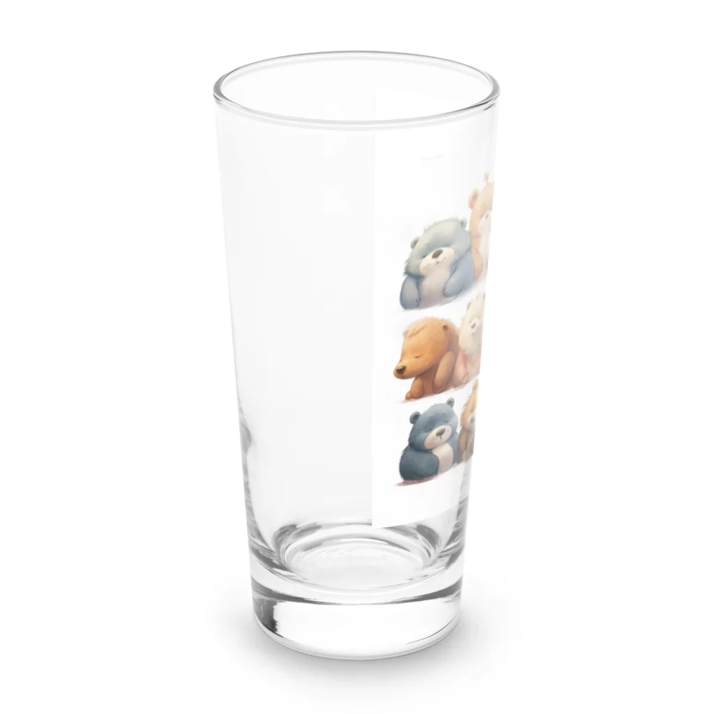 ロイの楽しいデザイン屋さんのまるっとクマ Long Sized Water Glass :left