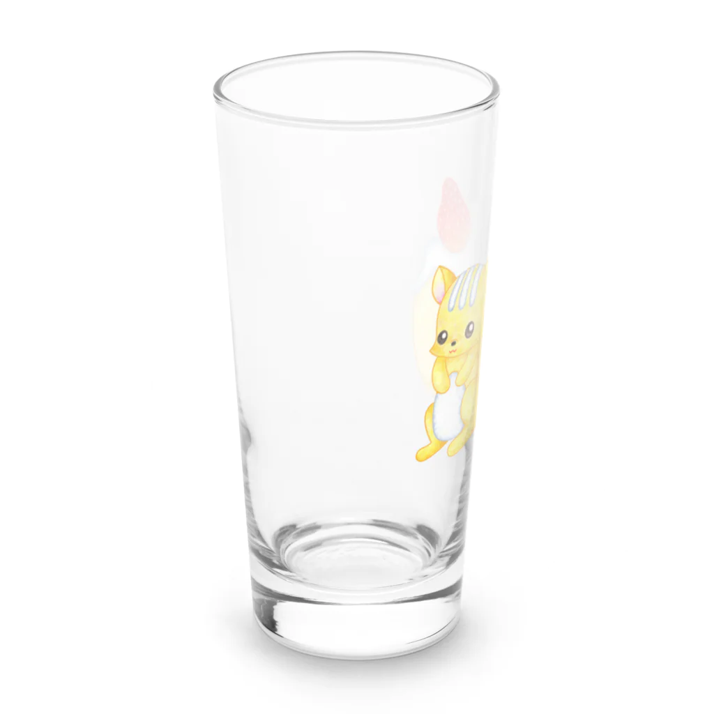 satoayaのアニマルカフェのフードアニマル　ロールケーキリス Long Sized Water Glass :left