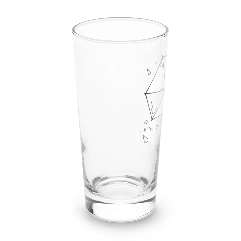 きのうの雑貨店の雨の日おばけちゃん Long Sized Water Glass :left