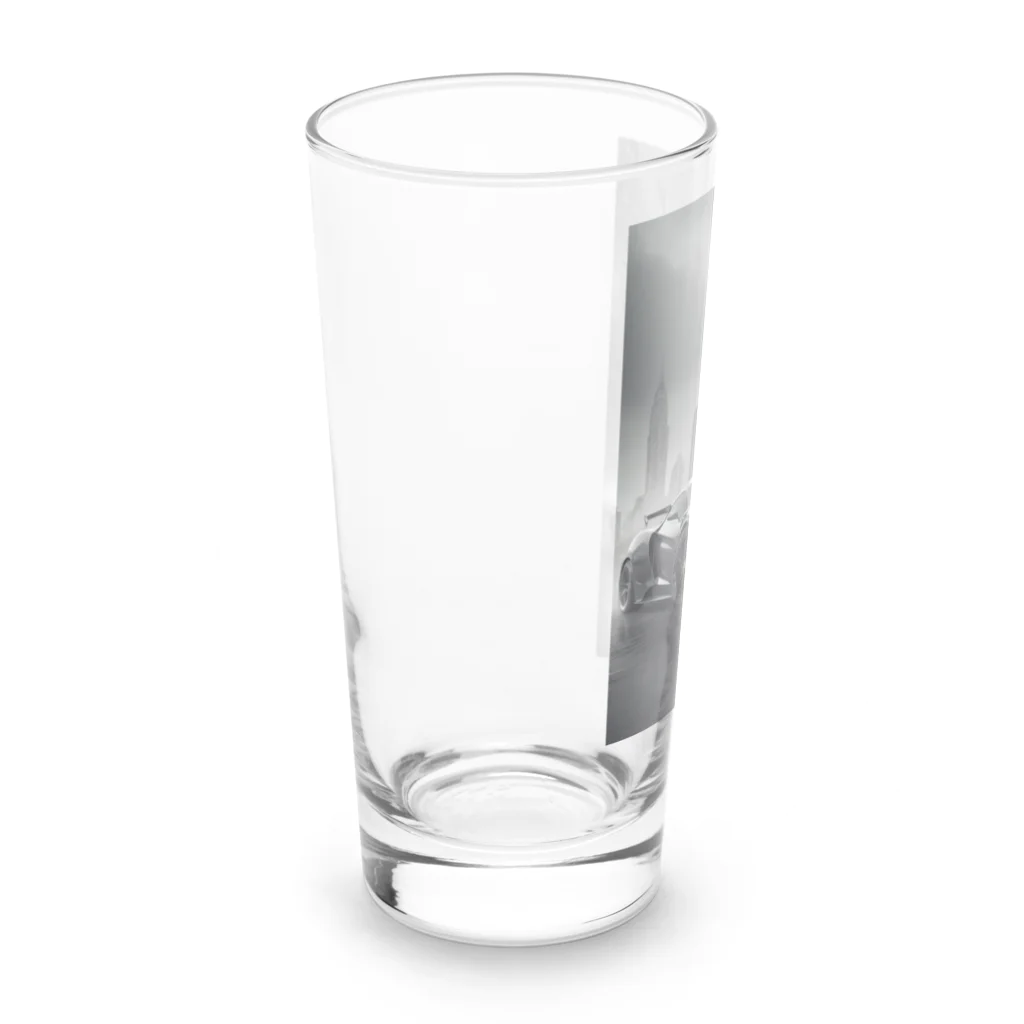 おかきのBLACKスポーツカー Long Sized Water Glass :left