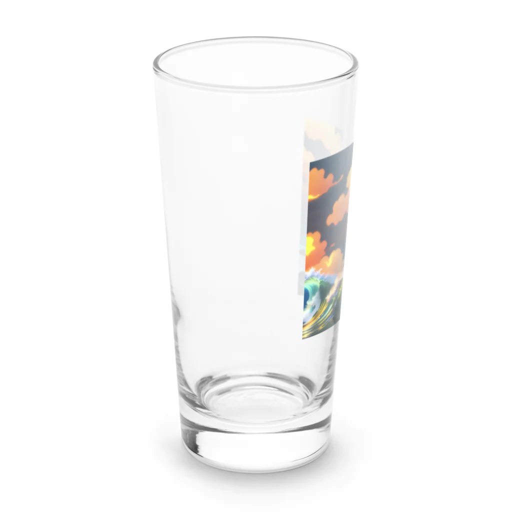 tetsuの海！朝日！ Long Sized Water Glass :left